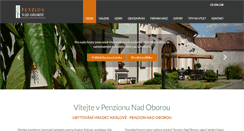 Desktop Screenshot of penzion-nad-oborou.cz